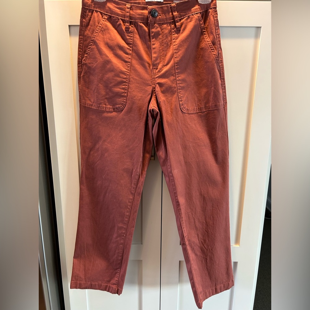 Kensie Women’s Terracotta High Rise Slim Straight Crop Jeans